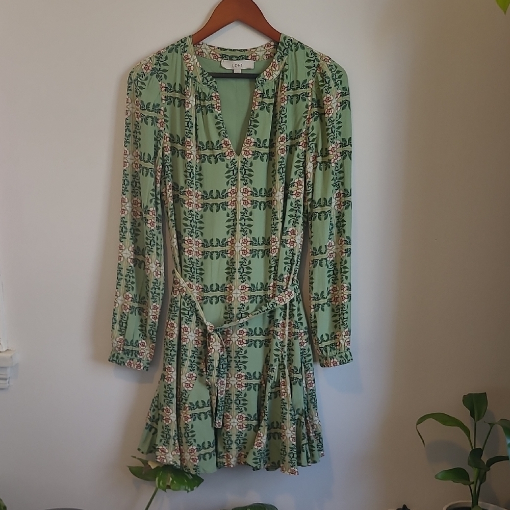 Floral Green Dress